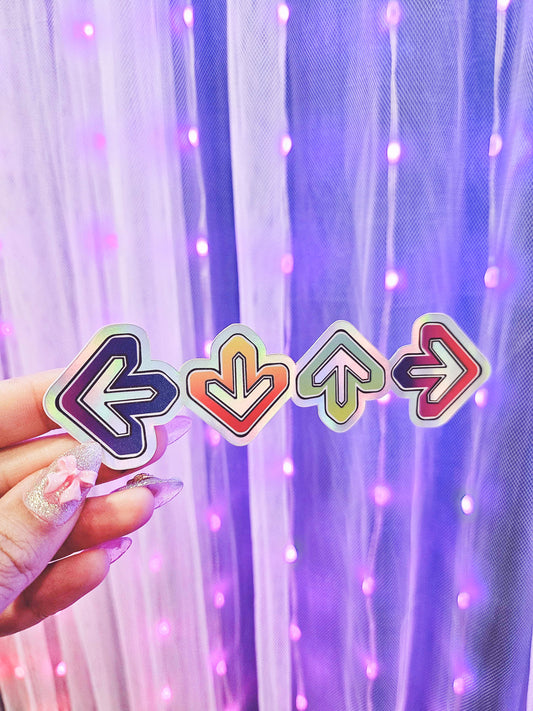 4 Arrow Holographic Sticker