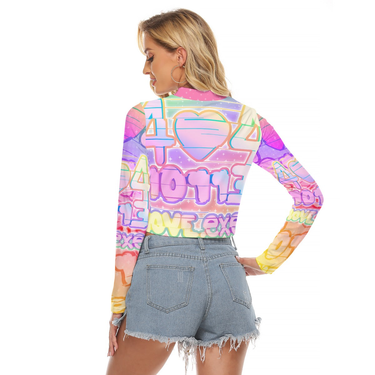 404 Error Love.exe Keyhole Crop Top Shirt