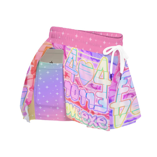 404 Error Love.exe Flowy Shorts With Pocket
