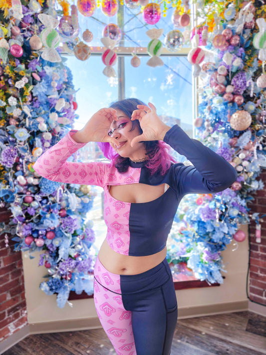 Marvelous Long Sleeve Keyhole Crop Top