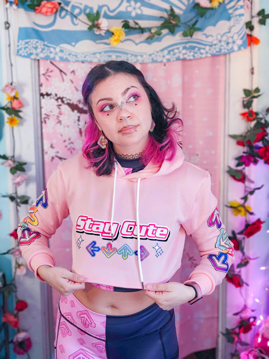 Stay Cute Crop Top Hoodie