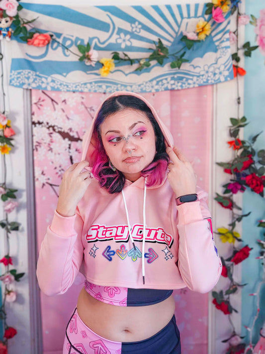 Stay Cute Crop Top Hoodie