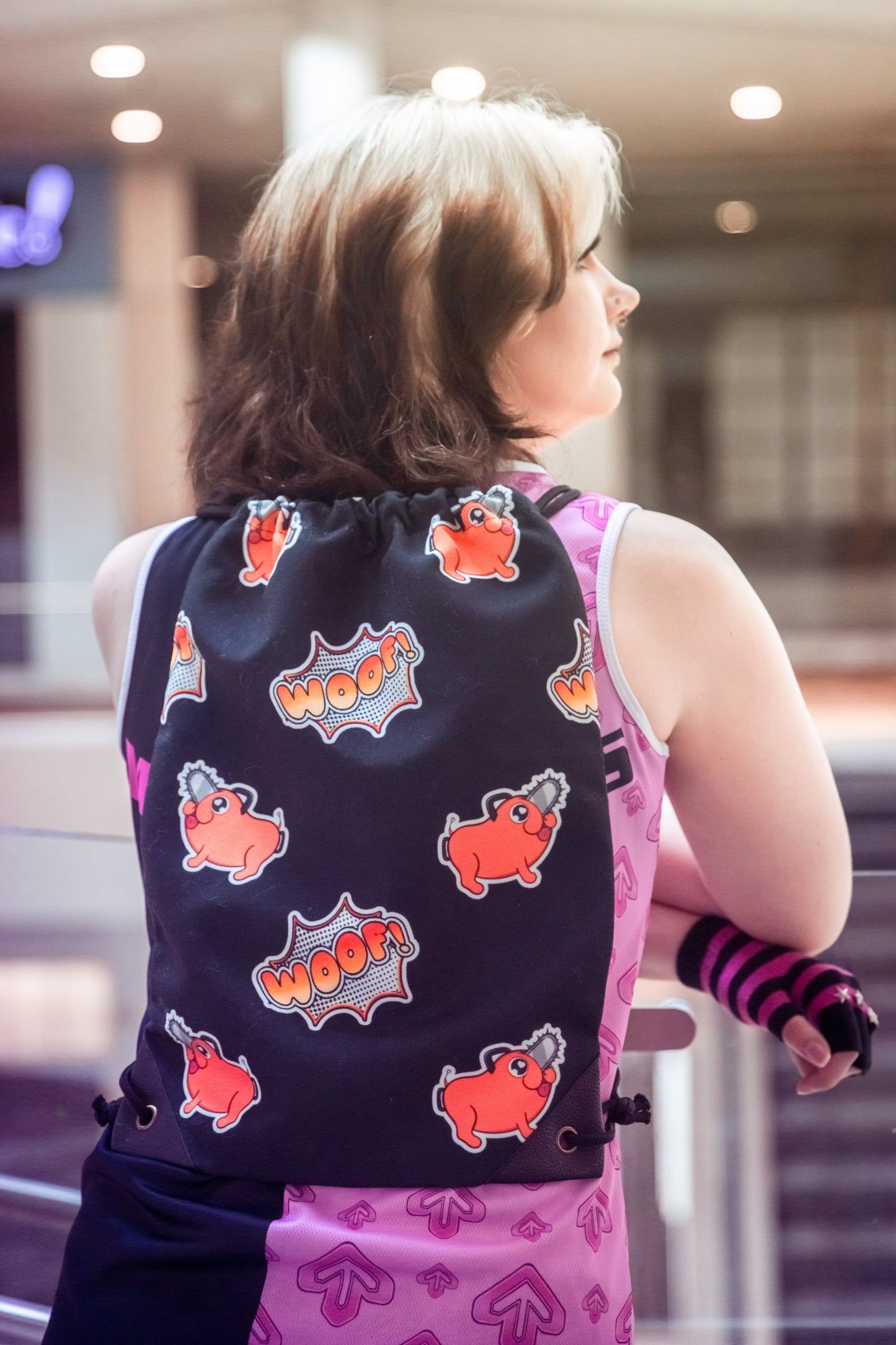 Spiky Pup Drawstring Bag