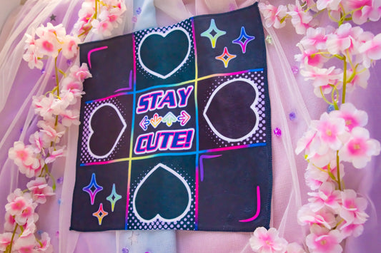 Stay Cute Dark Hand Towel