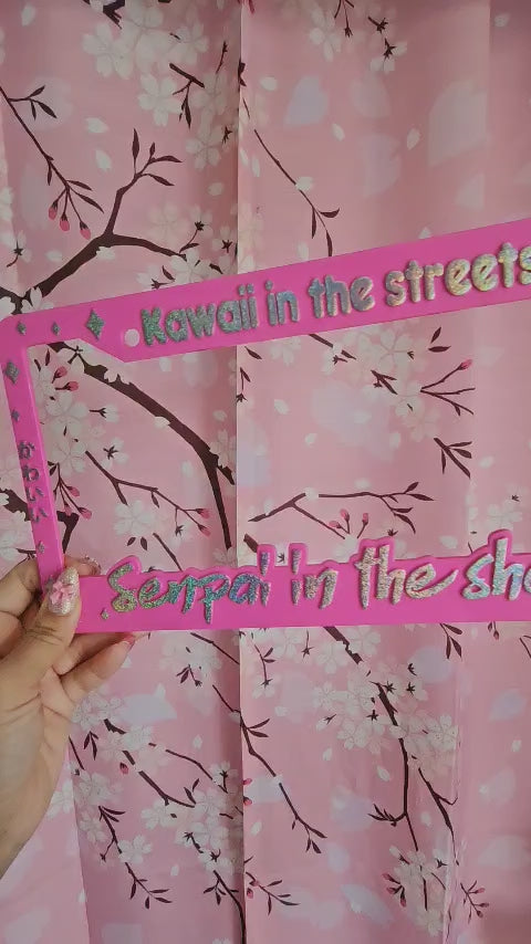 Kawaii In The Streets Senpai In The Sheets License Plate Frame