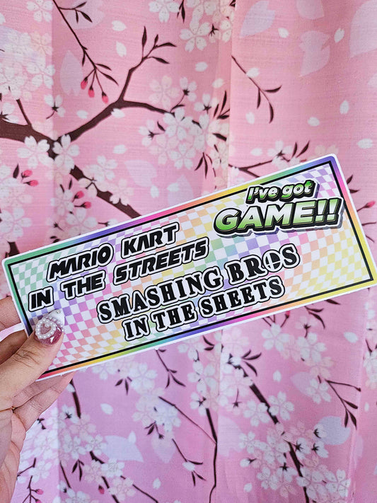 Kart In The Streets Bros In The Sheets Bumper Sticker